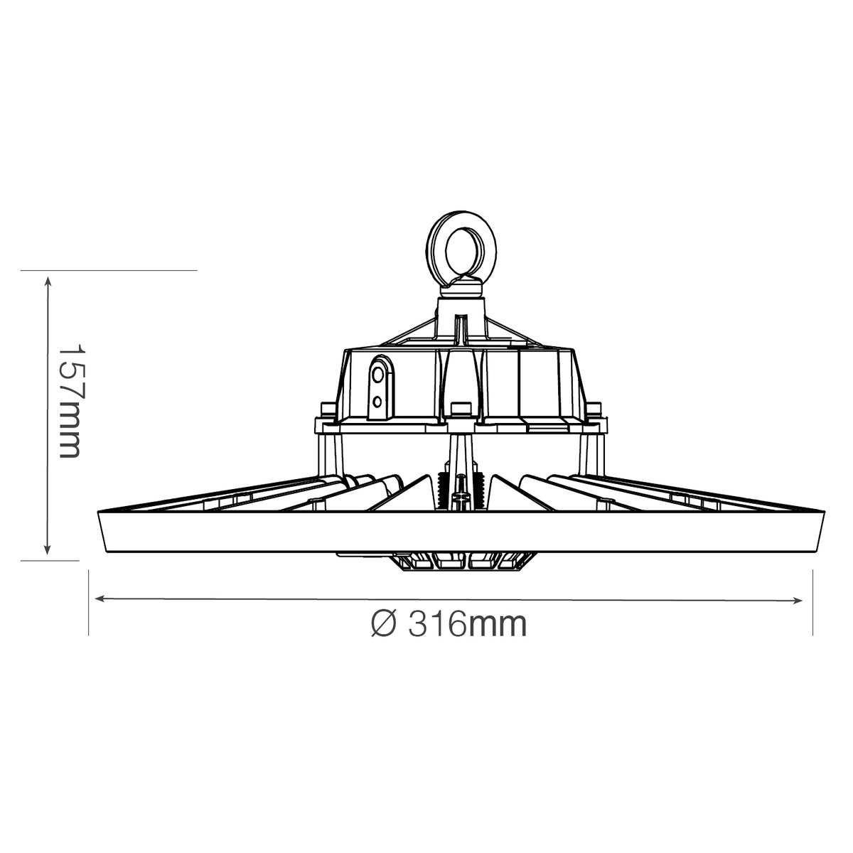 פנס מחסנים 200W 150Lm/w 90° CCT IP65 (ניתן לשינוי) שחור ניתן לעמעום - LED Flood Lights באתר לדמרקט