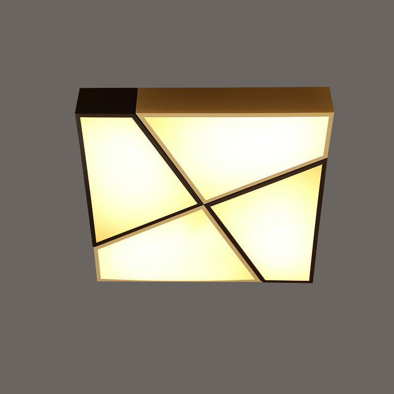 55X55 מנורה צמודת תקרה  LINES  + שלט + 3 גווני אור מובנים + דימר - עודפים - עודפים