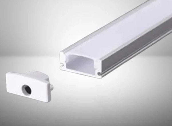 פרופיל אלומיניום לתאורת לד 8×17 מ"מ – גוף בלבד (ללא לד וללא שנאי)