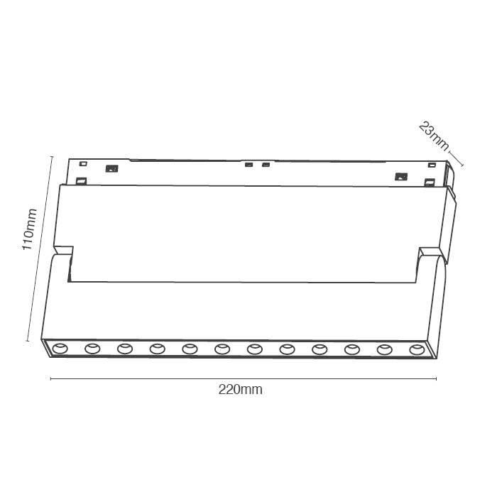 ** EYE לפס מגנטי 12X1W שחור 080Lm 3000K 24°, מתכוונן - Magnetic Lighting Track System באתר לדמרקט