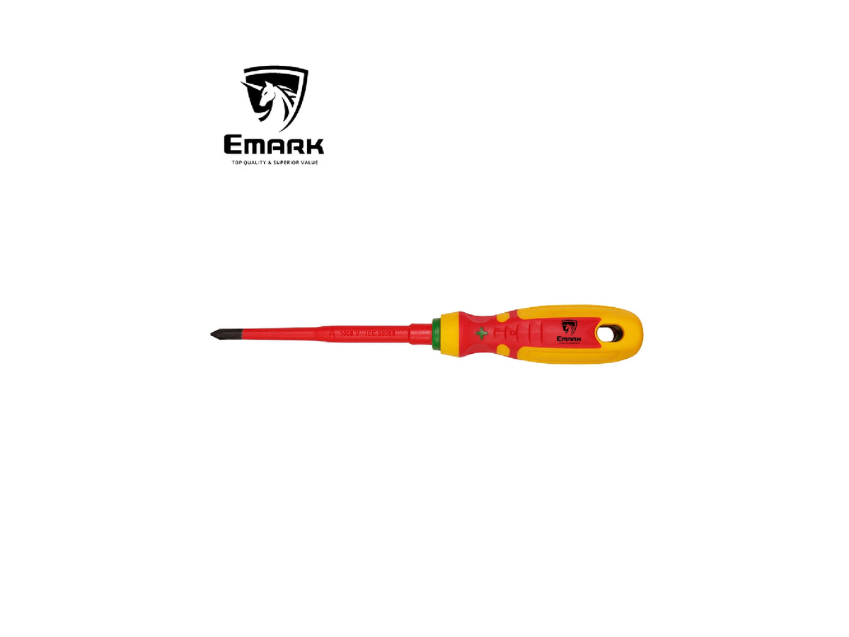מברג פיליפס מבודד  EMARK PH1x100mm 1000V VDE - כלי עבודה וציוד למעבדה באתר לדמרקט