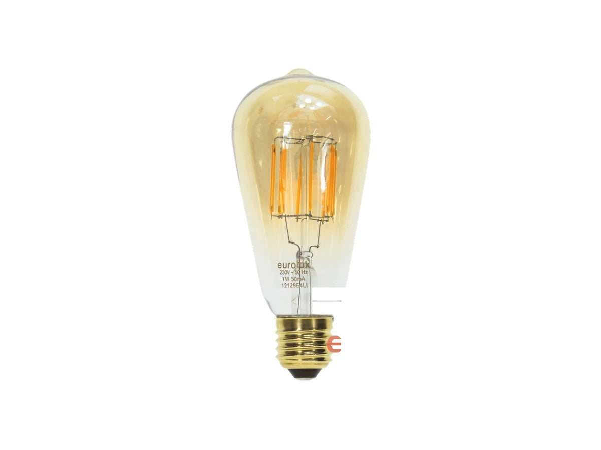 פילמנט לד ST64 "אמבר" לעמעום 230V E27 2000K 8W CRI90 - LED Bulbs באתר לדמרקט