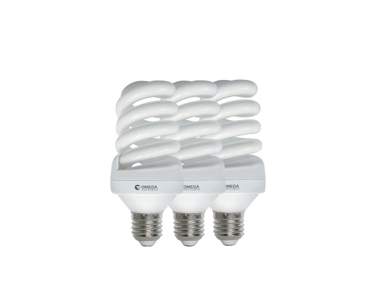 נורה חסכונית E27 3000K T3 28W שלישיה בקופסה  OMEGA - BULB באתר לדמרקט