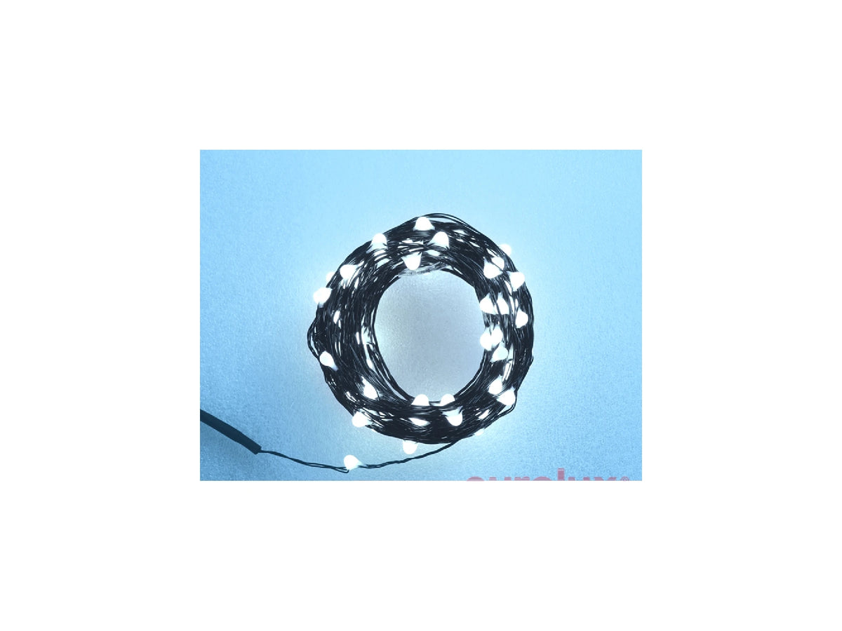 ●● חבל ננו לדים 100 לדים 10 מטר אור לבן 12V BATTERY - String Lights באתר לדמרקט