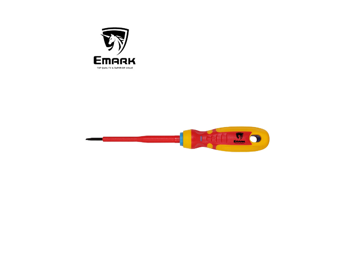 מברג שטוח מבודד EMARK SL2.5x80mm 1000V VDE - כלי עבודה וציוד למעבדה באתר לדמרקט