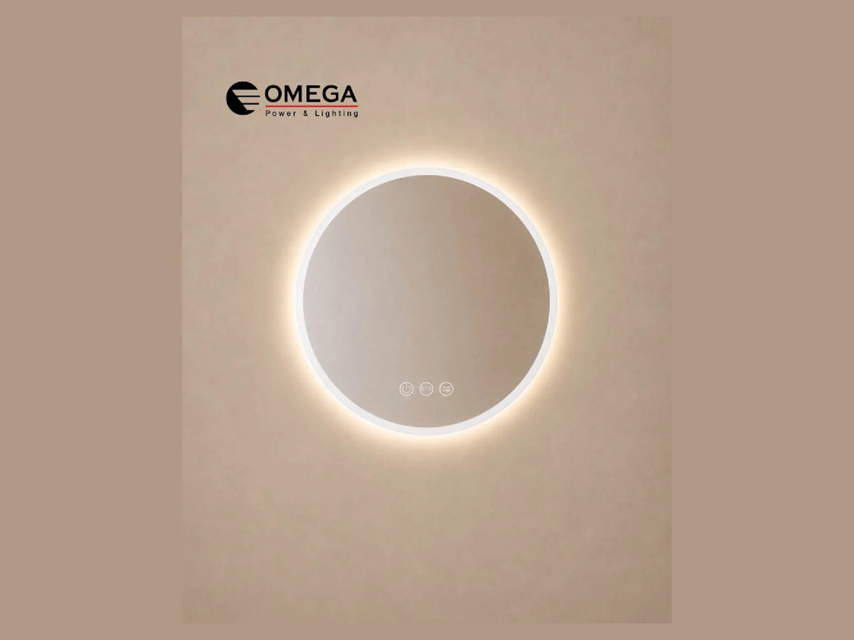 מראה עגולה LED מרחפת Aurora ללא מסגרת IP54 קוטר 60 ס"מ - LED Mirror באתר לדמרקט