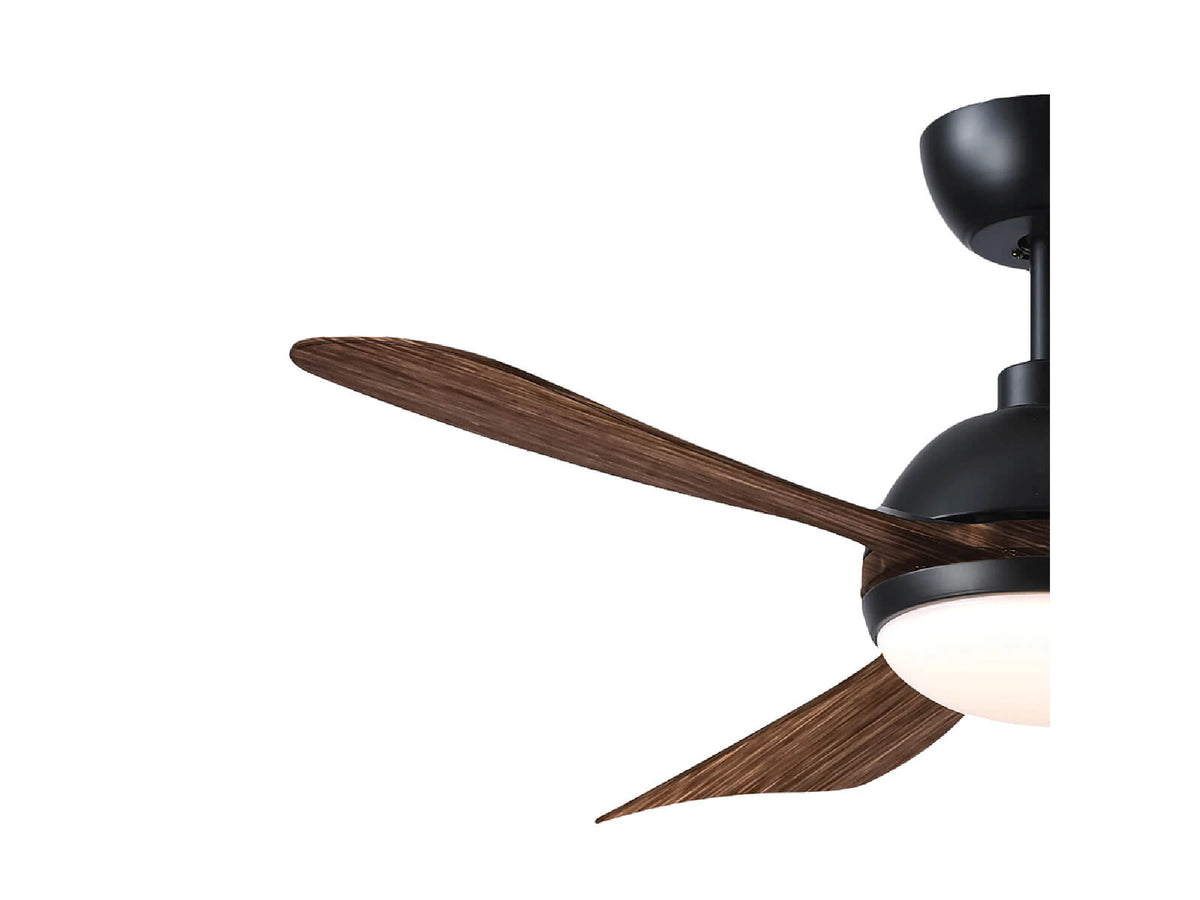 מאוורר תקרה "25W GENESIS20 42 עם שלט- שחור ועץ - Ceiling Fan with Light באתר לדמרקט