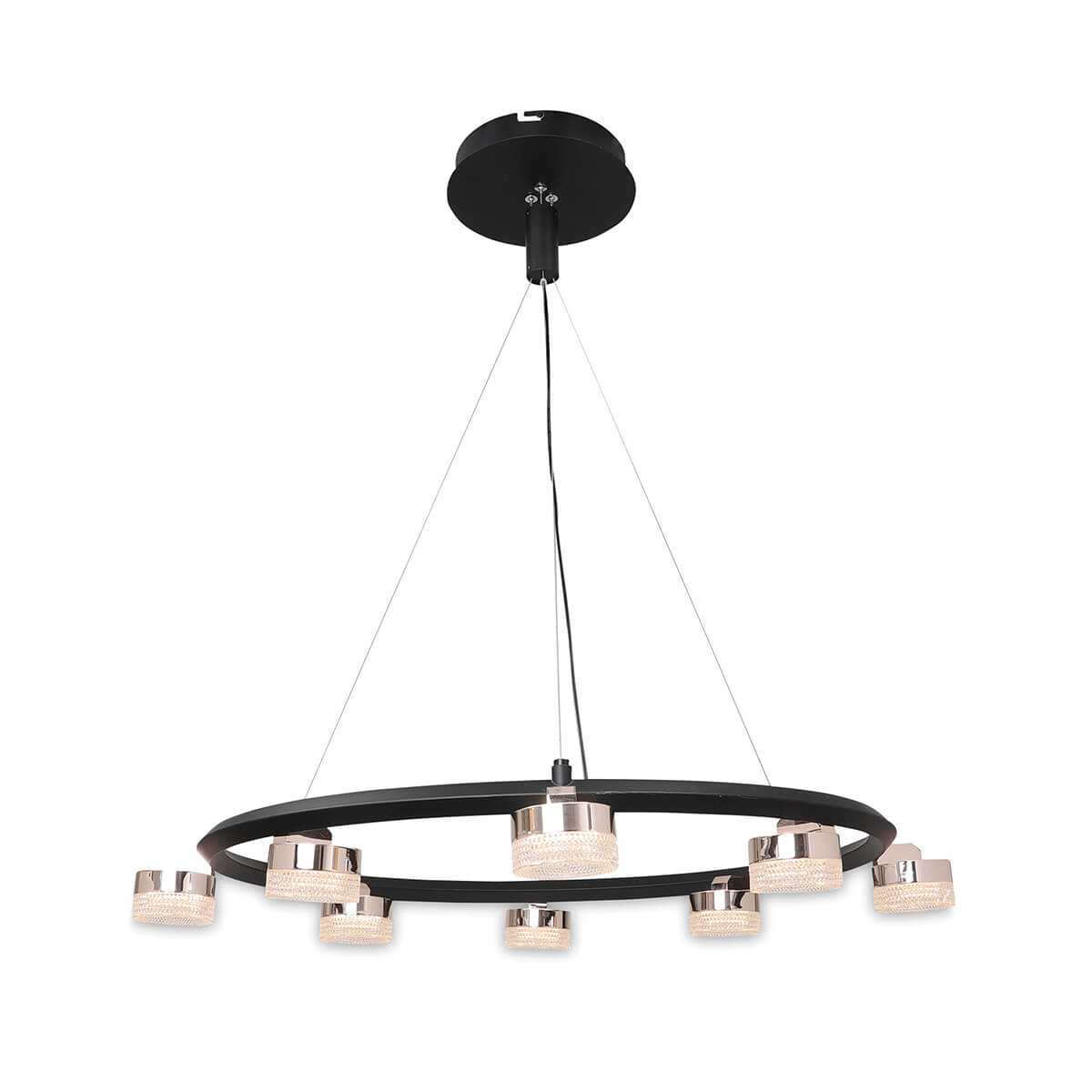 מנורת תליה שמיניה שארלוט 37W שחור/פליז - Hanging lamps with built-in LED
