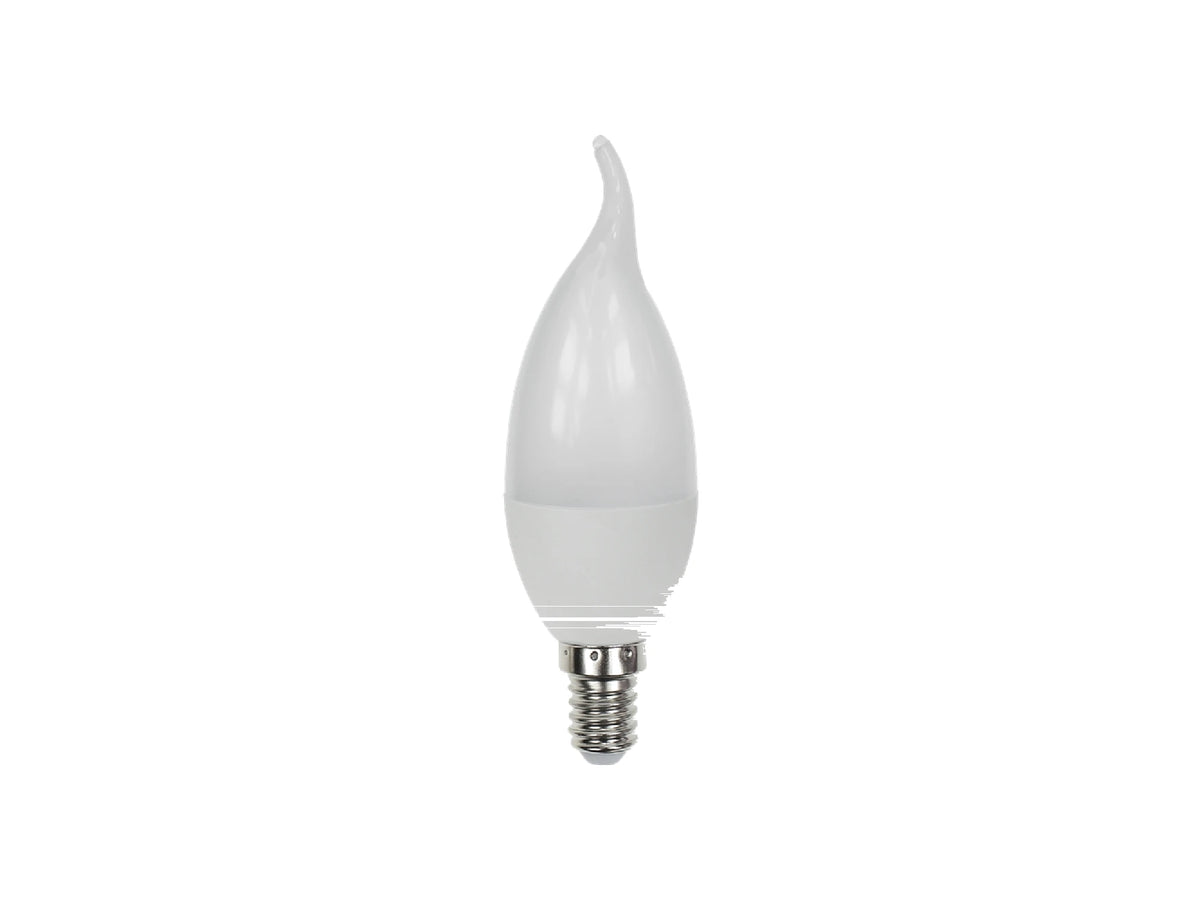 לד נר להבה 7 וואט 230V חיבור E14 אור יום 6000K - LED Bulbs באתר לדמרקט