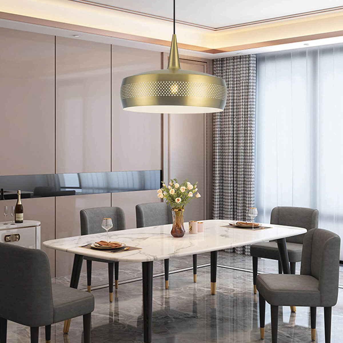 מנורת תליה E27 OSTONI קוטר 43 ס"מ - Hanging lamps with bulbs