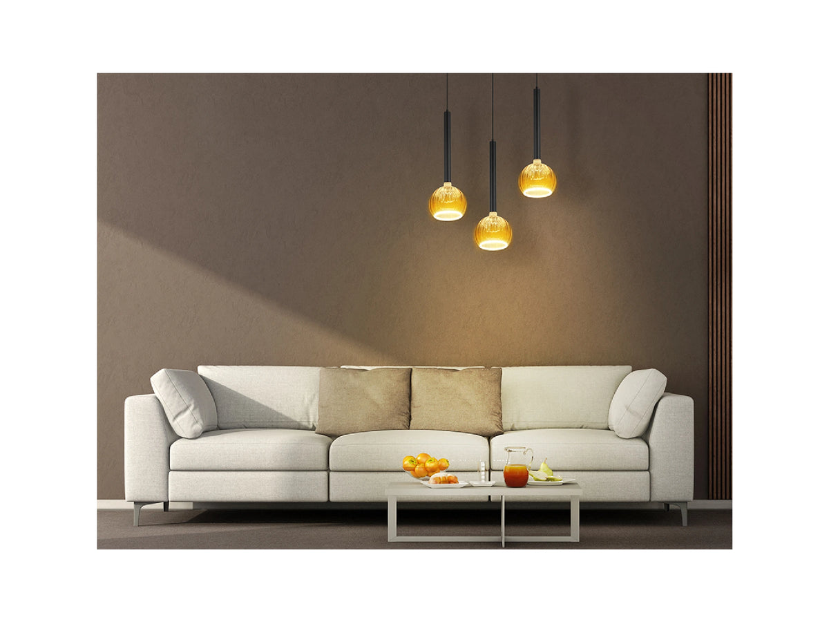 GLOW גלוב 200מ"מ זכוכית אמבר 8 וואט 2200K לעמעום - LED Bulbs באתר לדמרקט
