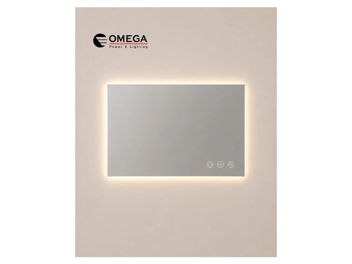 מראה מלבנית LED מרחפת Luna IP54 מידה 60X80 ס"מ - LED Mirror באתר לדמרקט