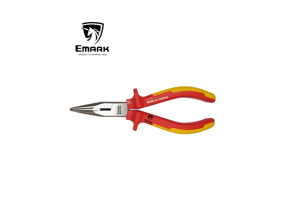 פלייר אף ארוך 6" מבודד EMARK 1000V VDE - כלי עבודה וציוד למעבדה באתר לדמרקט