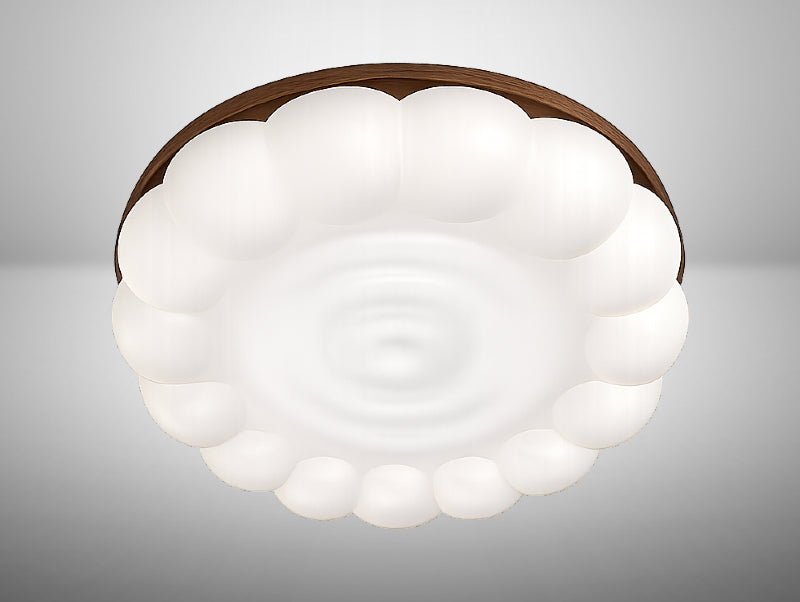 מנורה צמודת תקרה Nordic Wood קוטר 50 סמ CCT