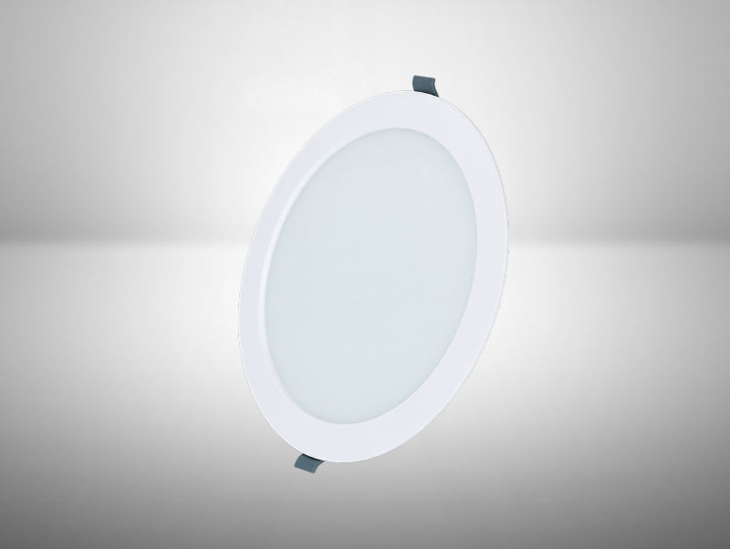 פאנל תקרה שקוע OMEGA SLIDE CCT 20W עגול, בגימור לבן מט.