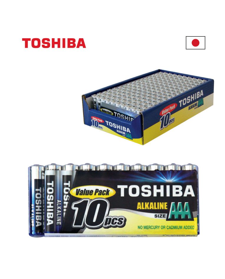 סוללה אלקליין AAA 1.5V, חבילה של 10 יחידות - סוללות ומטענים באתר לדמרקט