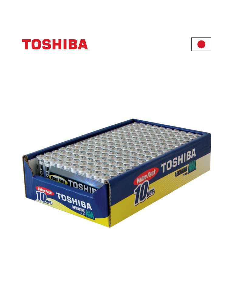 סוללה אלקליין AAA 1.5V, חבילה של 10 יחידות - סוללות ומטענים באתר לדמרקט