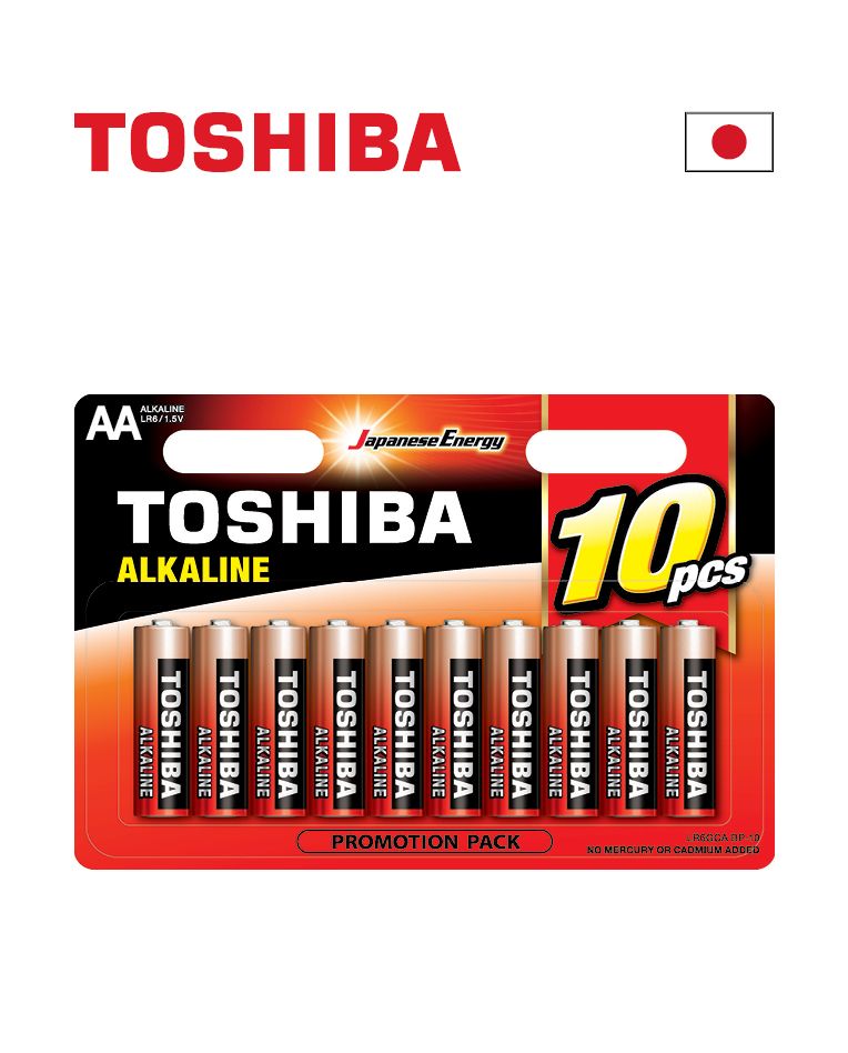 סוללות אלקליין AA 1.5V - מארז 10 יחידות - סוללות ומטענים באתר לדמרקט