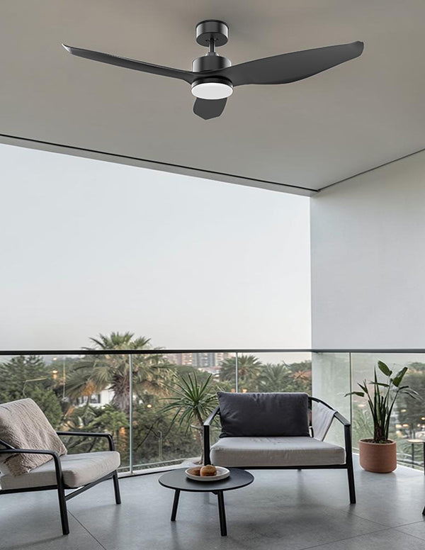 מאוורר תקרה 52" UNO WIFI לפרגולה IP44 כולל שלט ותאורה NORTHER - מאווררי תקרה באתר לדמרקט