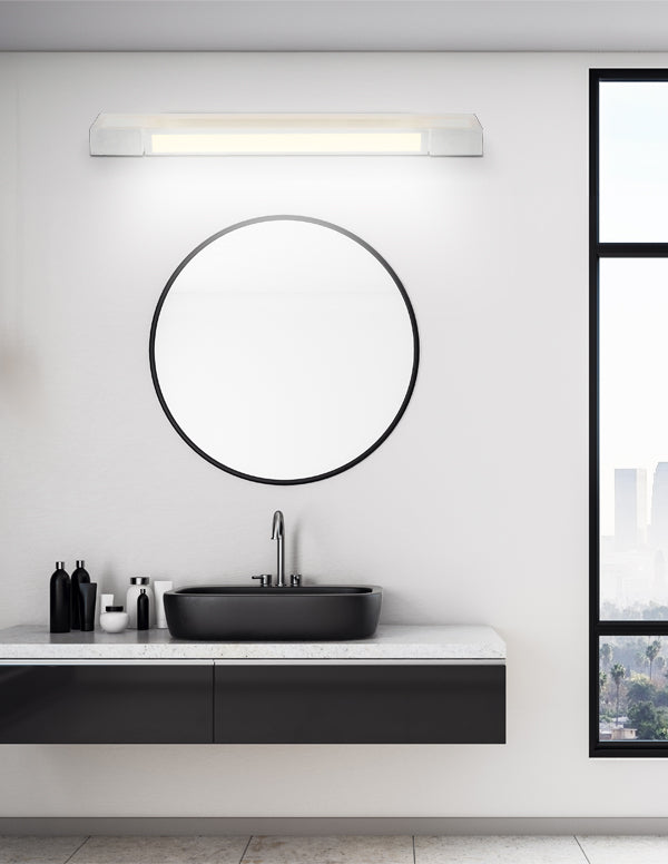 גוף תאורה צמוד קיר מתכוונן FRAME לבן IP44 - Wall Lights באתר לדמרקט