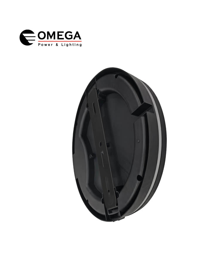 פלפון IP65 55W MONO SLIM  ,שחור,OMEGA 3CCT, Ø380X40 - תאורה באתר לדמרקט
