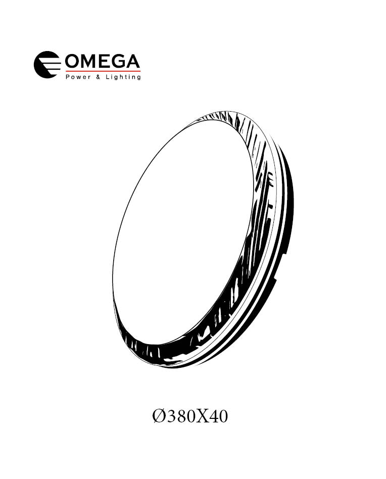 פלפון IP65 55W MONO SLIM ,עץ,OMEGA 3CCT, Ø380X40 - תאורה באתר לדמרקט