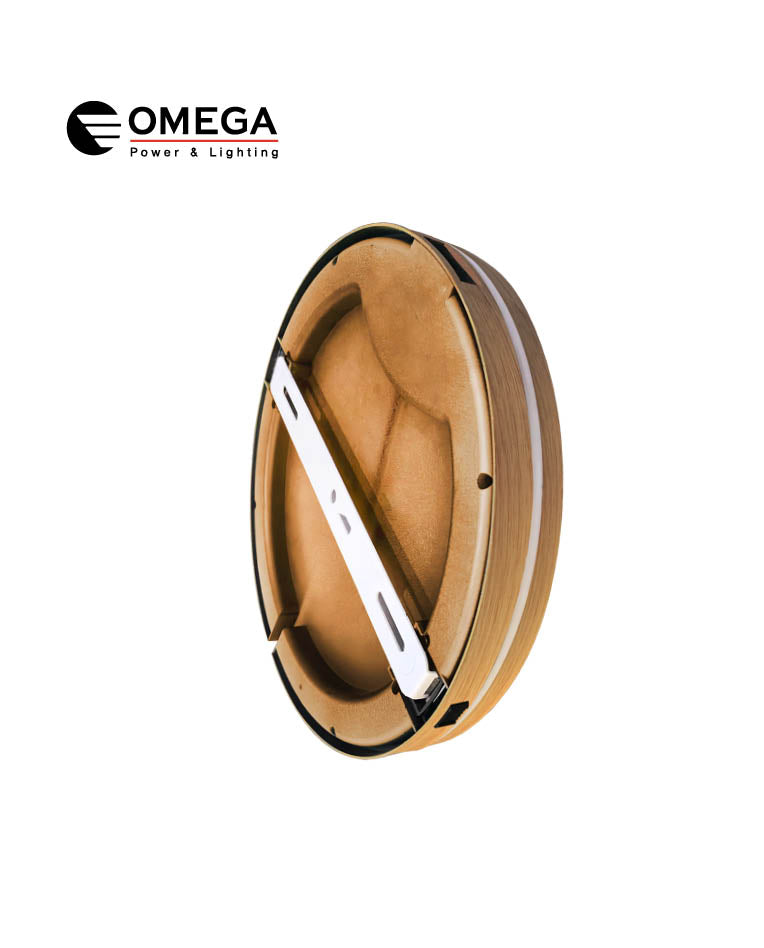 פלפון IP65 55W MONO SLIM ,עץ,OMEGA 3CCT, Ø380X40 - תאורה באתר לדמרקט