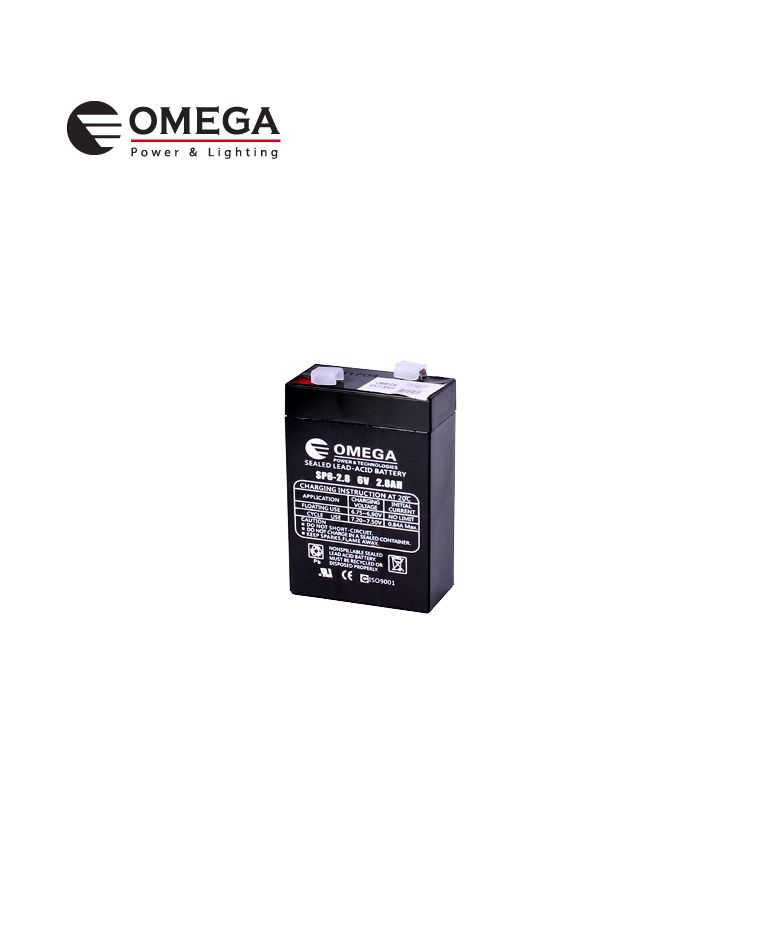 מצבר עופרת 6V 2.8A לתאורת חירום ומתקני גיבוי - סוללות ומטענים באתר לדמרקט