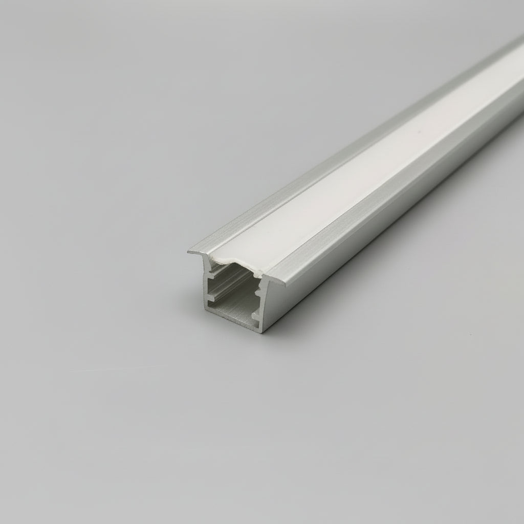 פרופיל תאורה שקוע  15X10 ממ כסוף