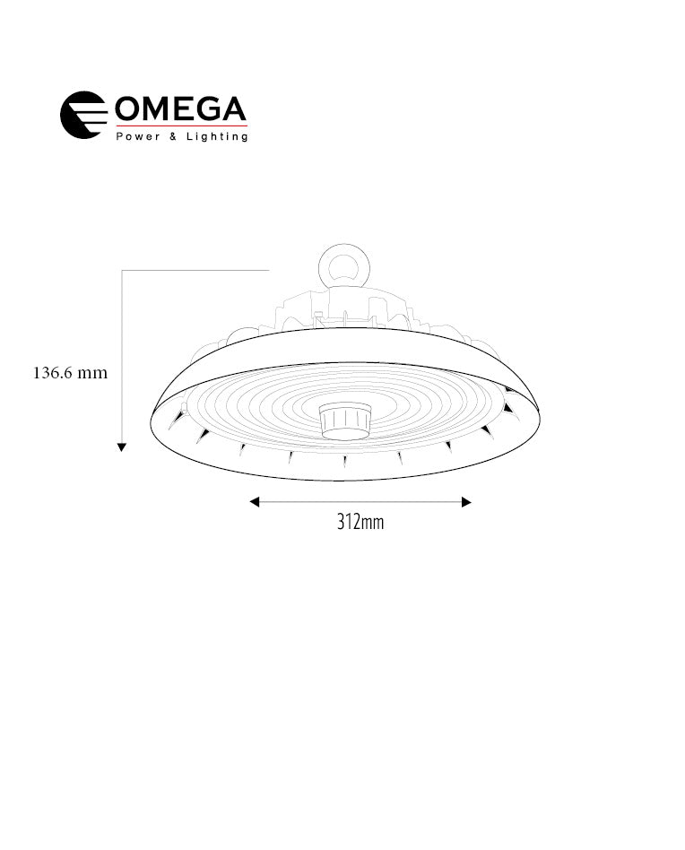 פעמון לד UFO דגם GALAXY 200W CCT - תאורת חוץ - תאורת הצפה / פרוז'קטורים באתר לדמרקט