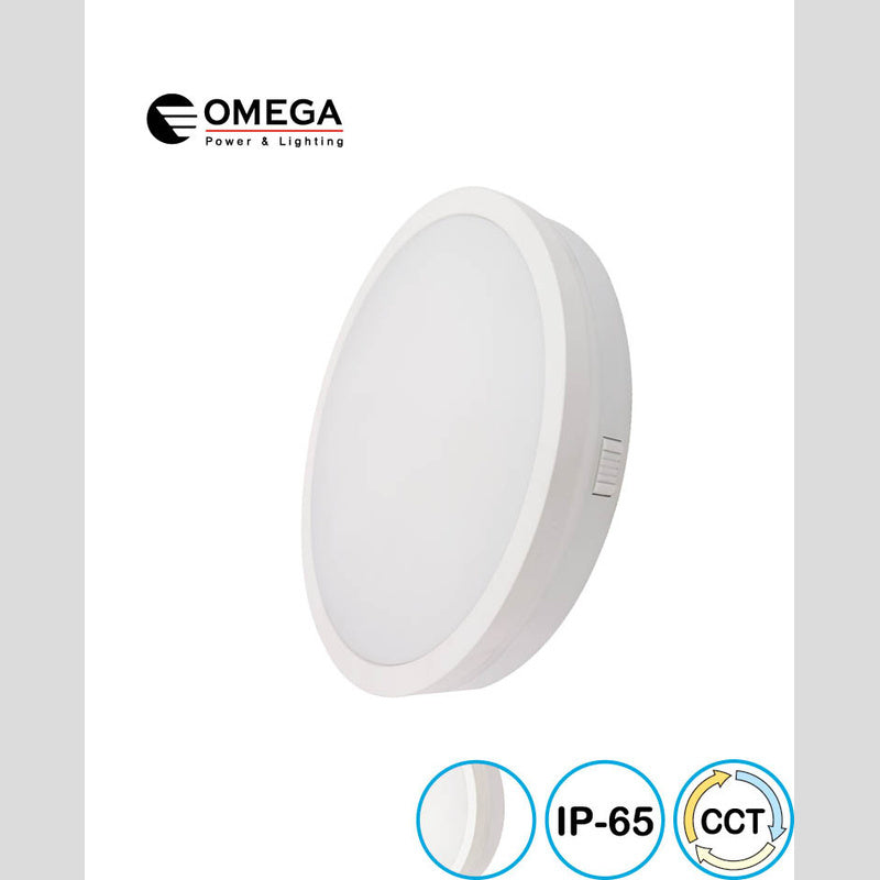 פלפון IP65 65W MONO SLIM ,לבן,OMEGA 3CCT, Ø480X40 - תאורה באתר לדמרקט