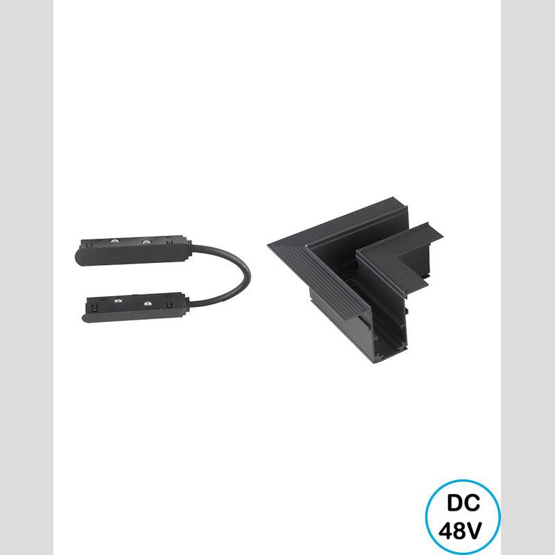 מחבר זוויתי L שקוע תקרה שחור LINE - Magnetic Lighting Track System באתר לדמרקט