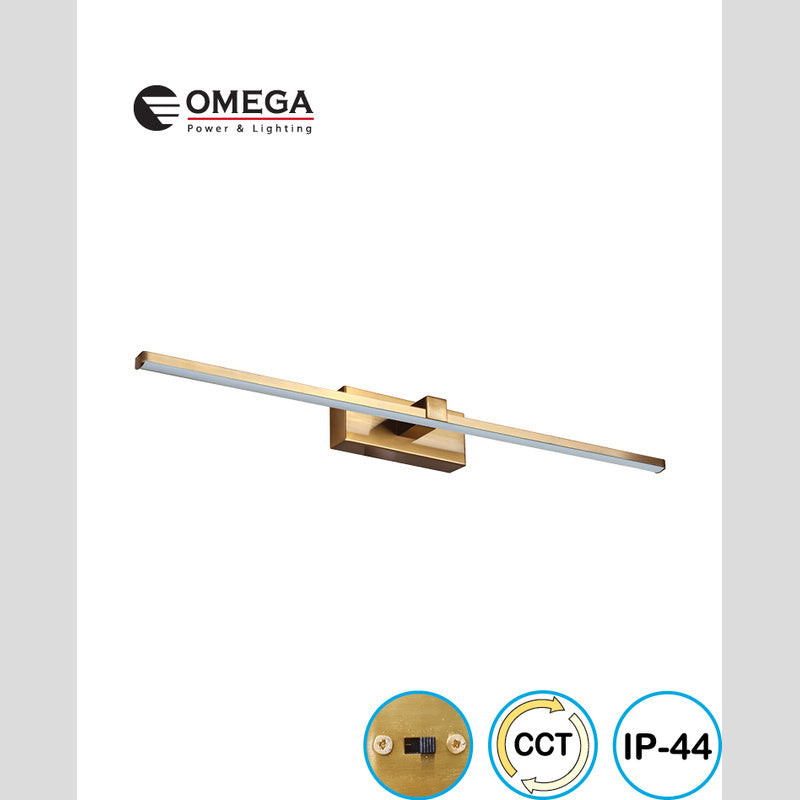 גוף תאורה צמוד קיר 12W BLADE זהב CCT מוגן מים IP44 - תאורה באתר לדמרקט