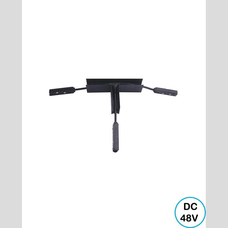 מחבר זוויתי T צמוד תקרה שחור LINE - Magnetic Lighting Track System באתר לדמרקט