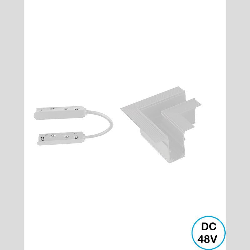 מחבר זוויתי L שקוע תקרה לבן LINE - Magnetic Lighting Track System באתר לדמרקט
