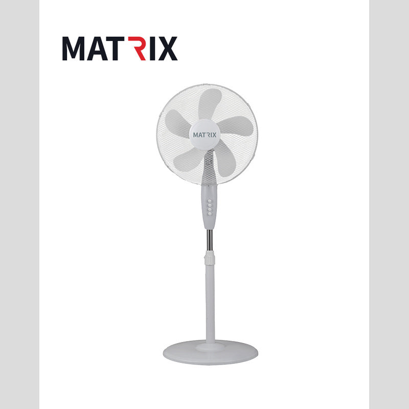 מאוורר 50W עומד "16 לבן 5 להבים - מאווררים ביתיים באתר לדמרקט