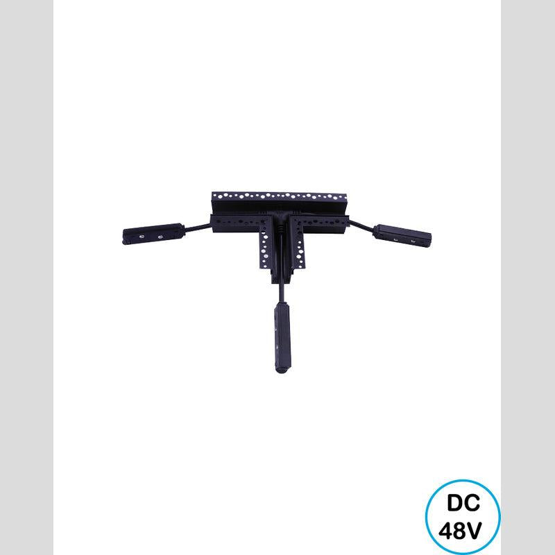 מחבר זוויתי T שקוע תקרה שחור LINE - Magnetic Lighting Track System באתר לדמרקט