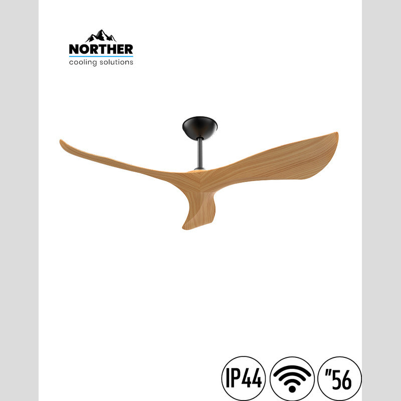 מאוורר תקרה 56" SPAZIO WIFI לפרגולה IP44 כולל שלט NORTHER - מאווררי תקרה באתר לדמרקט