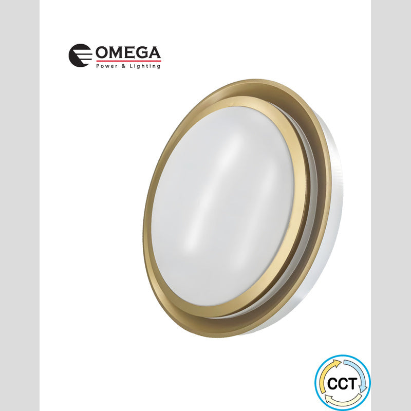 פלפון  CCT 60W Ø50 PIERO לבן+זהב OMEGA - תאורה באתר לדמרקט