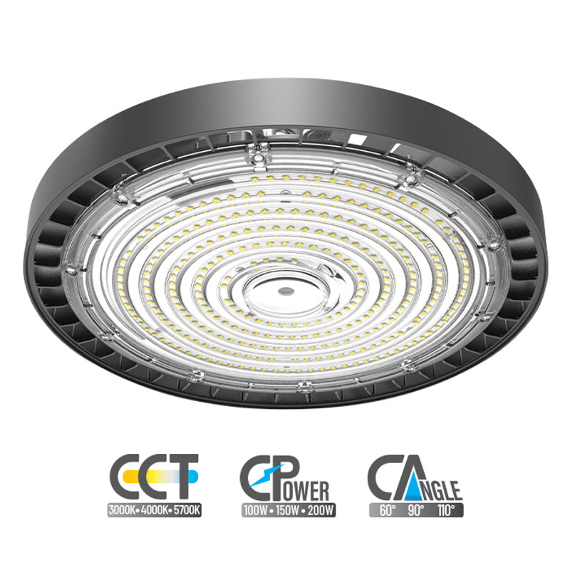 פנס מחסנים מולטיסט 120/160/200W | 30/40/57K | 60/90/110° IP65 שחור - LED Flood Lights באתר לדמרקט