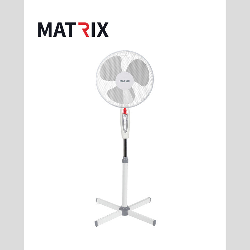 מאוורר 50W עומד "16 לבן 3 להבים - מאווררים ביתיים באתר לדמרקט