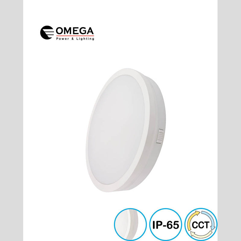 פלפון IP65 42W MONO SLIM ,לבן,OMEGA 3CCT, Ø280X40 - תאורה באתר לדמרקט