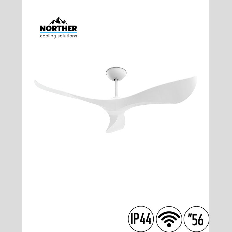 מאוורר תקרה 56" SPAZIO WIFI לפרגולה IP44 כולל שלט NORTHER - מאווררי תקרה באתר לדמרקט