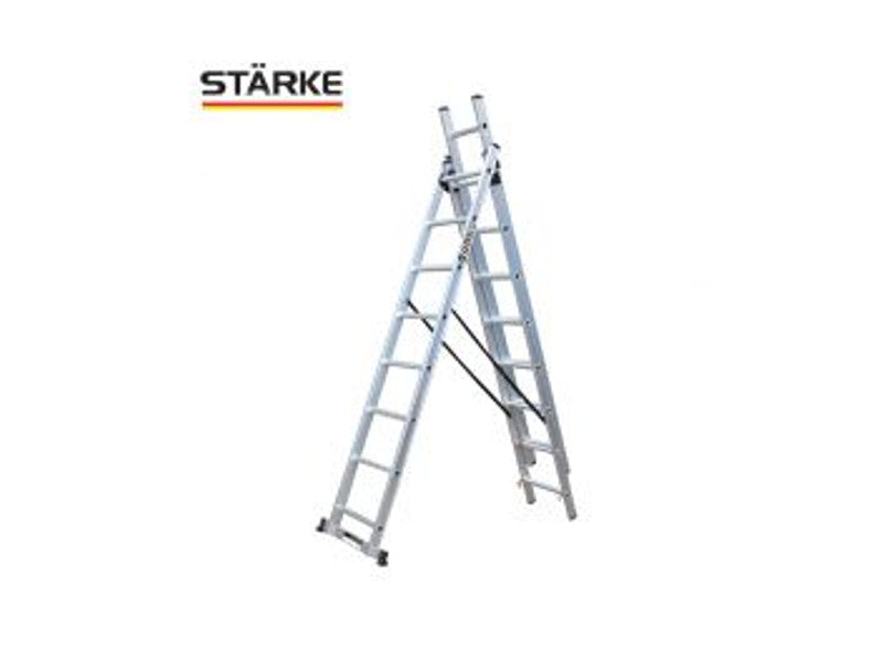 סולם אלומיניום שחילים ג' מקצועי 3x8 תוצרת STARKE