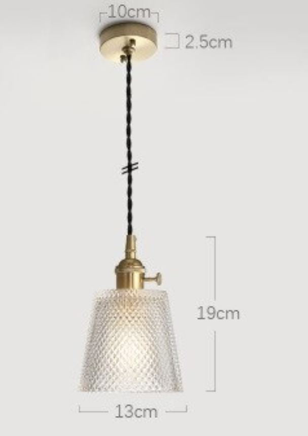 מישות של מנורות תלייה זכוכית רטרו ANTIC
