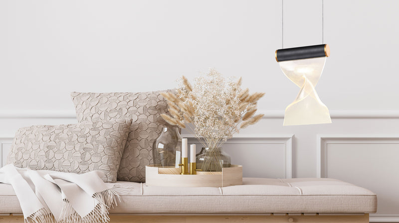  מנורה תלייה לד מובנה בעיצוב מודרני עדכני בסלון